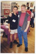 Michael Kirwan with Teddy of Paris at Tom of Finland Erotic Art Fair