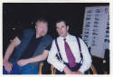 Michael Kirwan with Rupert Everett on the set of "Inspector Gadget"