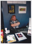 Michael Kirwan selling wares at Erotic Art Fair